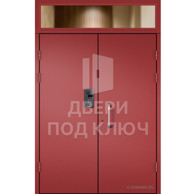 Входная дверь с домофоном и фрамугой в подъезд ДПК-13832